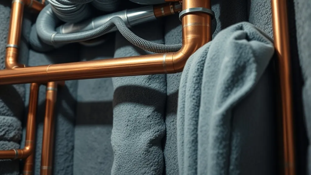 Close-up of high-tech thermal insulation materials and moder